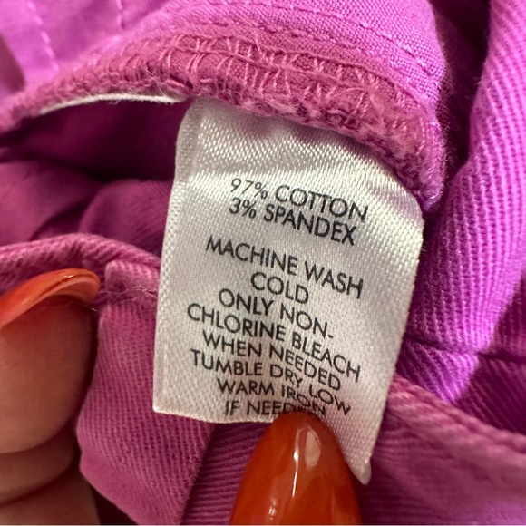 Loft Vibrant Pink Cropped Women's Pants with Zippers at Ankle Size 6 - Picture 7 of 9